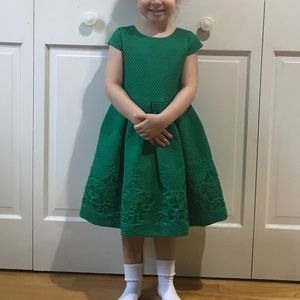 Janie and Jack Emerald Green Lined Dress w/tulle